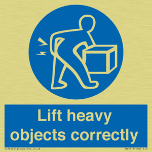 Lift heavy objects correctly